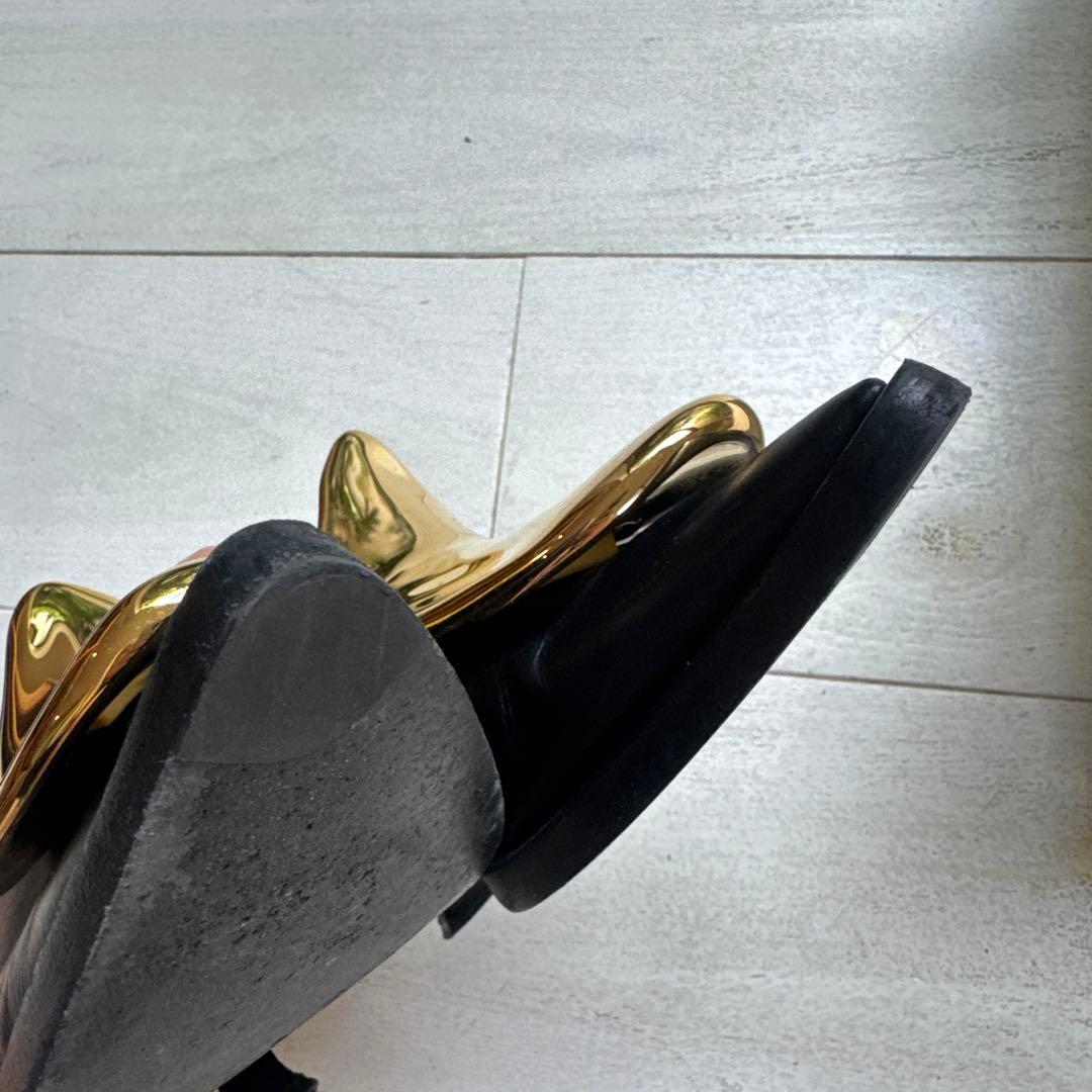 jil sander メタルミュール35 ポインティドトゥサンダル 保存袋付き