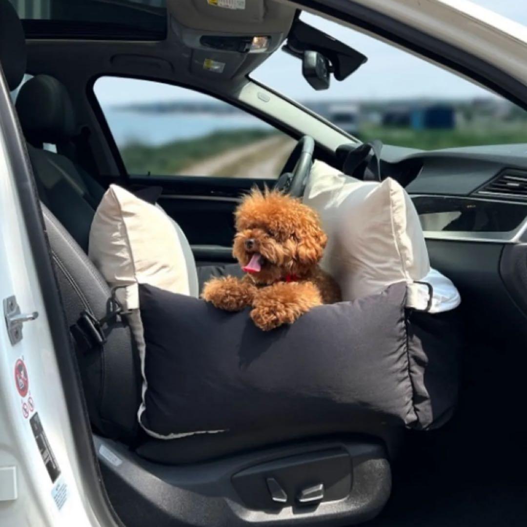 ペットカーシート ペットドライブボックス ペットキャリー犬用カーシートSサイズ赤