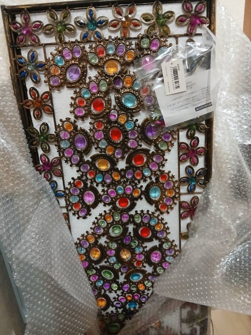 カラフル花柄金属製パーテーション