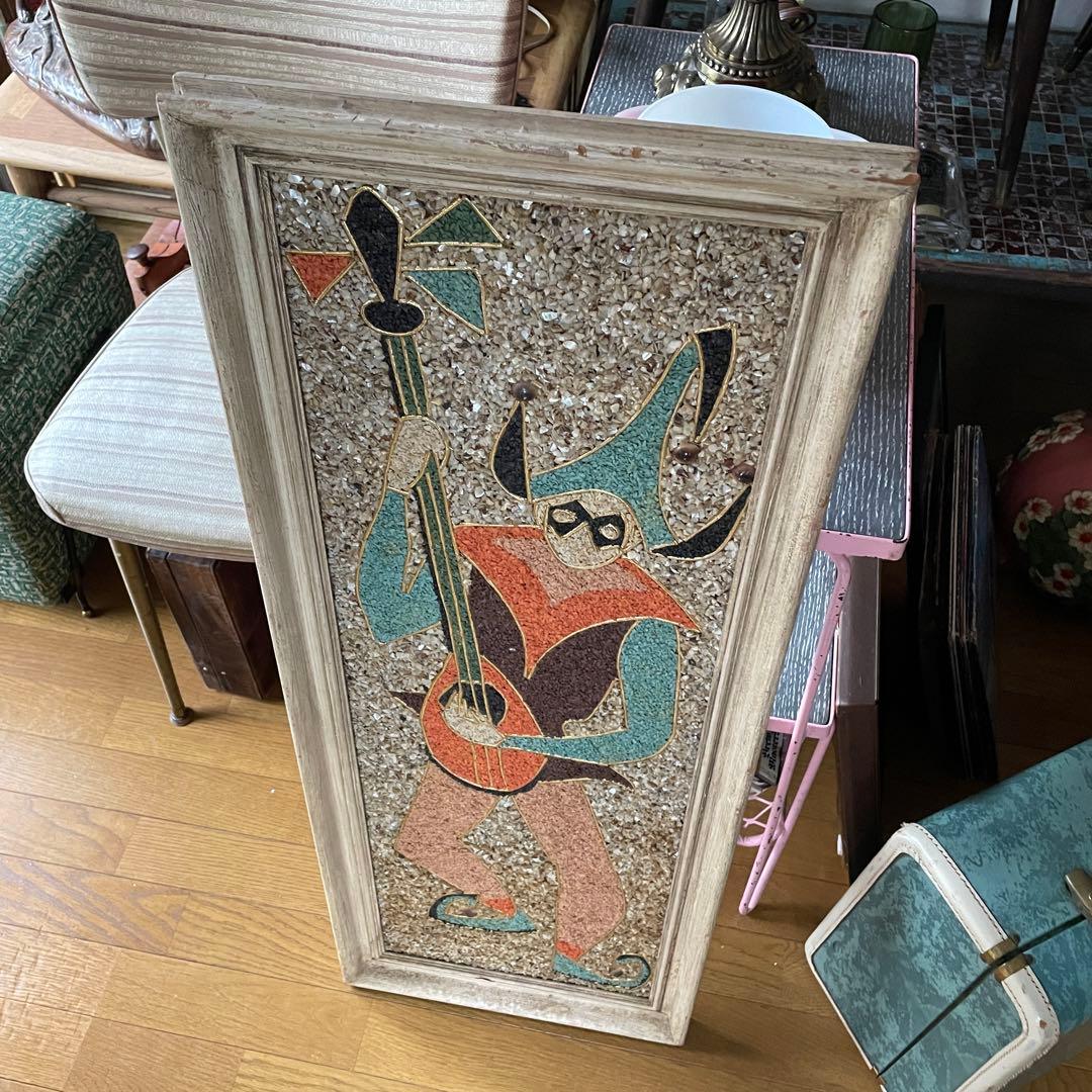 レア！特大50sアメリカアンティーク ハーレークイーン壁掛けUSAヴィンテージ