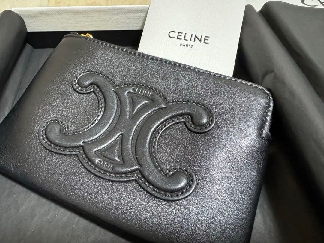 CELINE ブラックレザー ケース