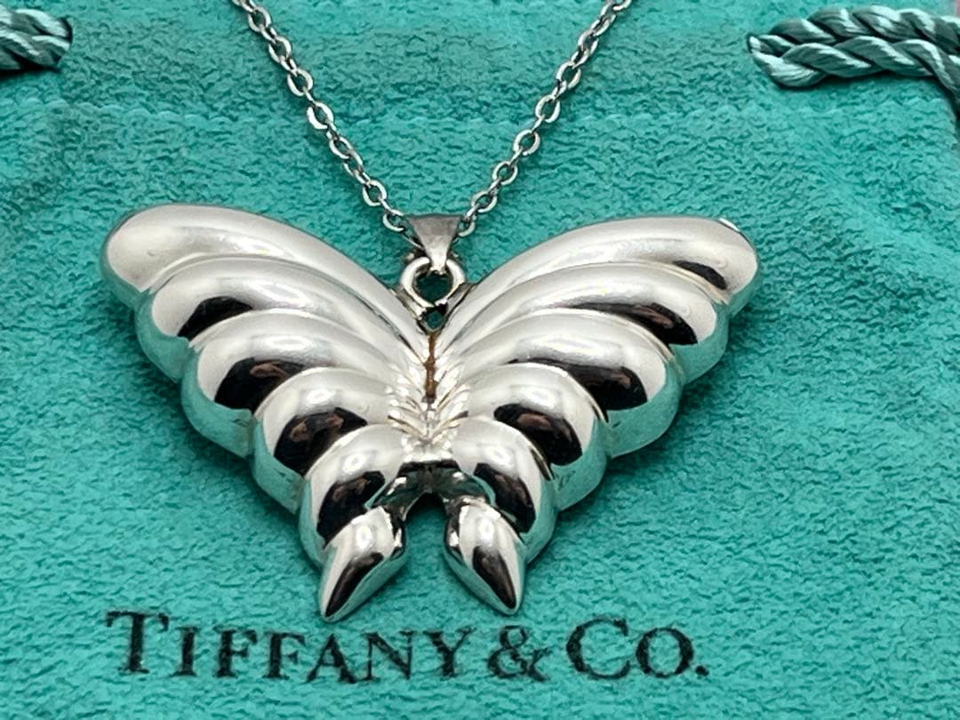 h294 オールド　ティファニー　バタフライ　ブローチ　ネックレストップ　925
