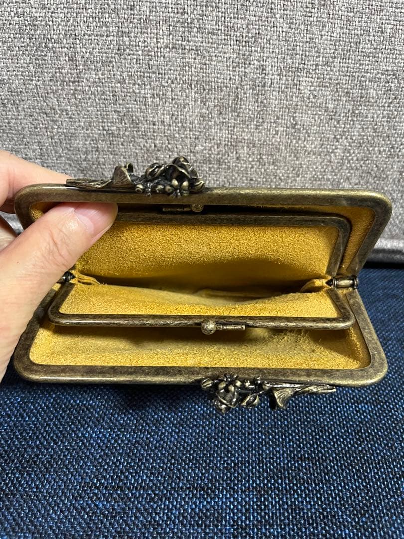 リゼッタ lisette ポルトモネがま口財布ショート　フラワー　カナリ