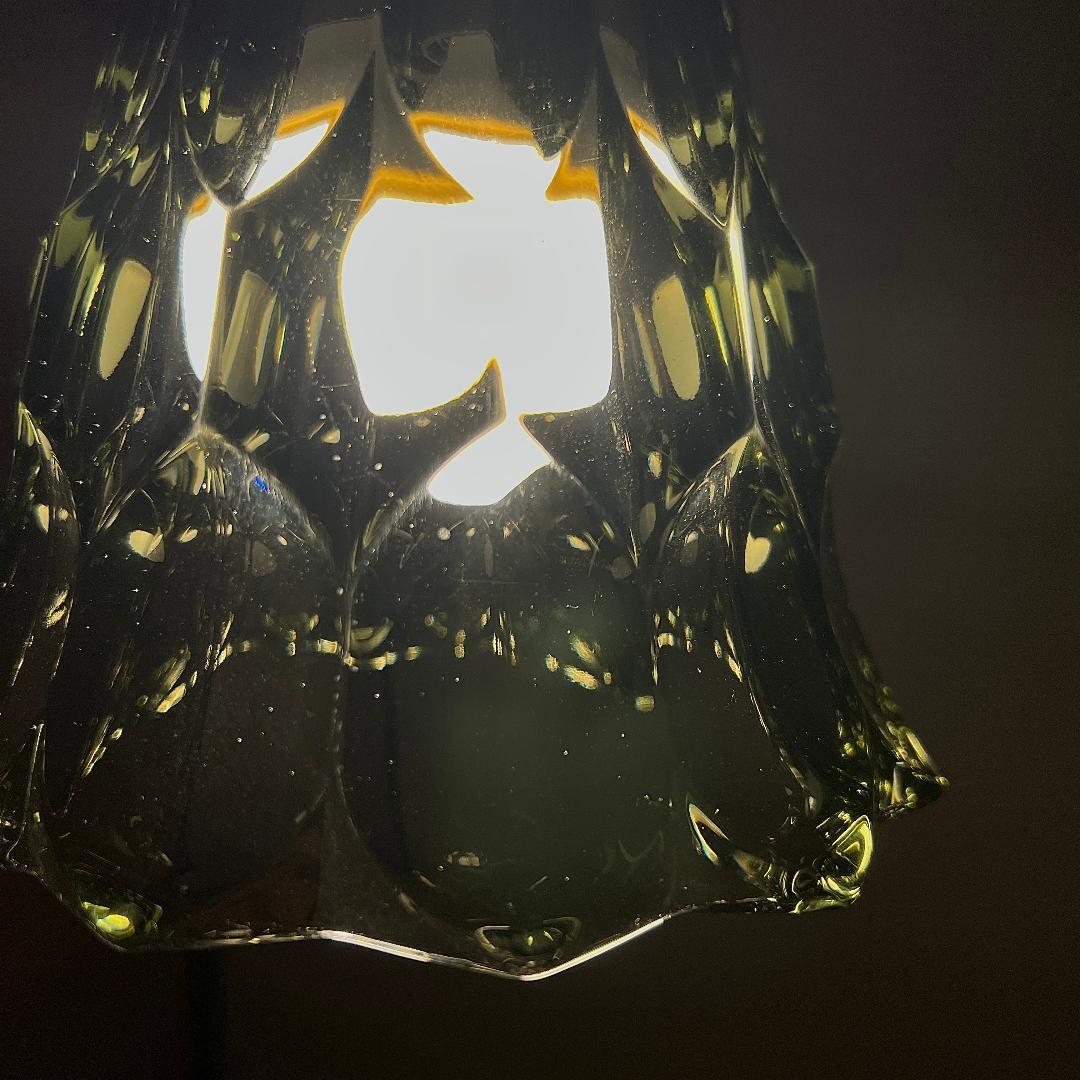 ペンダントランプ ドイツ製 カットグラス ミッドセンチュリー 北欧 照明器具