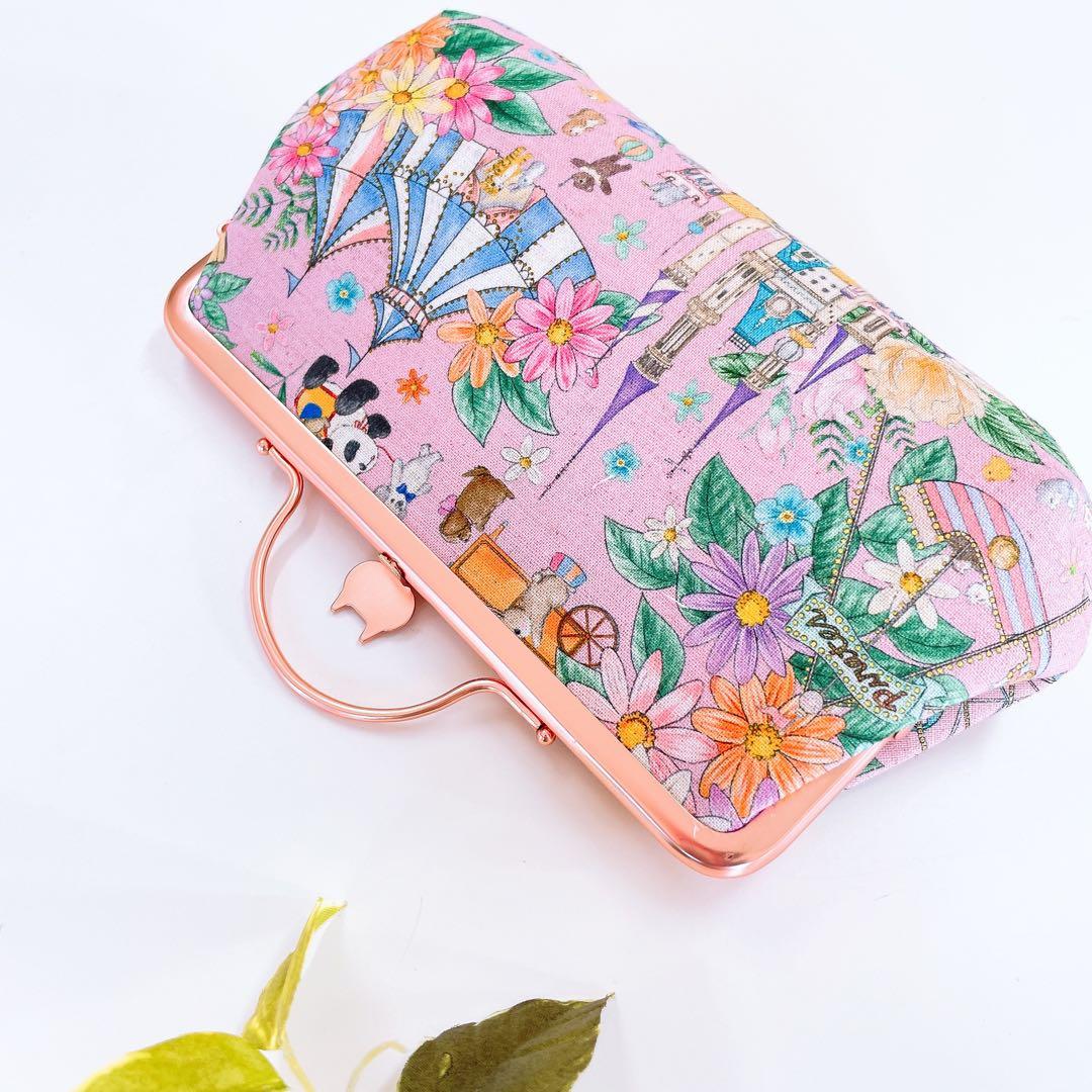 お取り置き／まちころ巾着＊巾着ポーチ／中身が見えるがま口ポーチ／ユキエモン