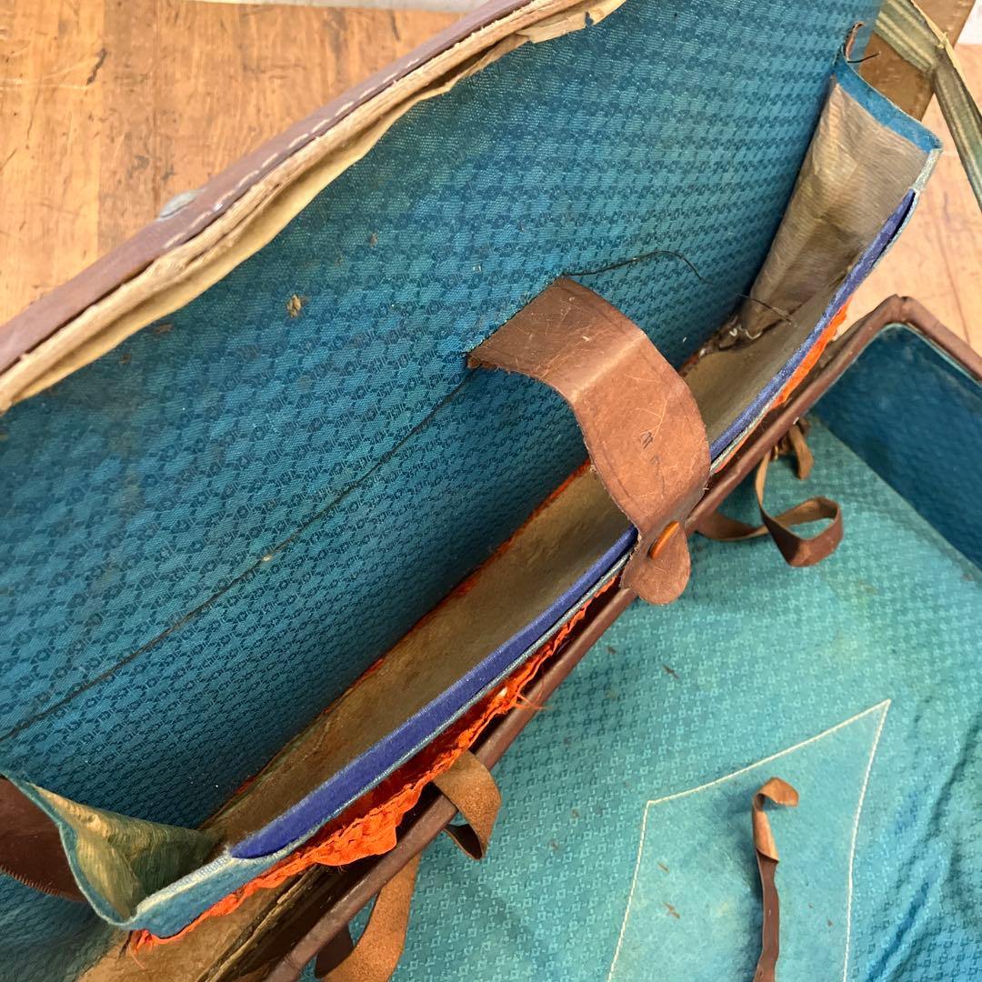 昭和レトロ アンティーク ヴィンテージ レザートランクケース スーツケース古道具