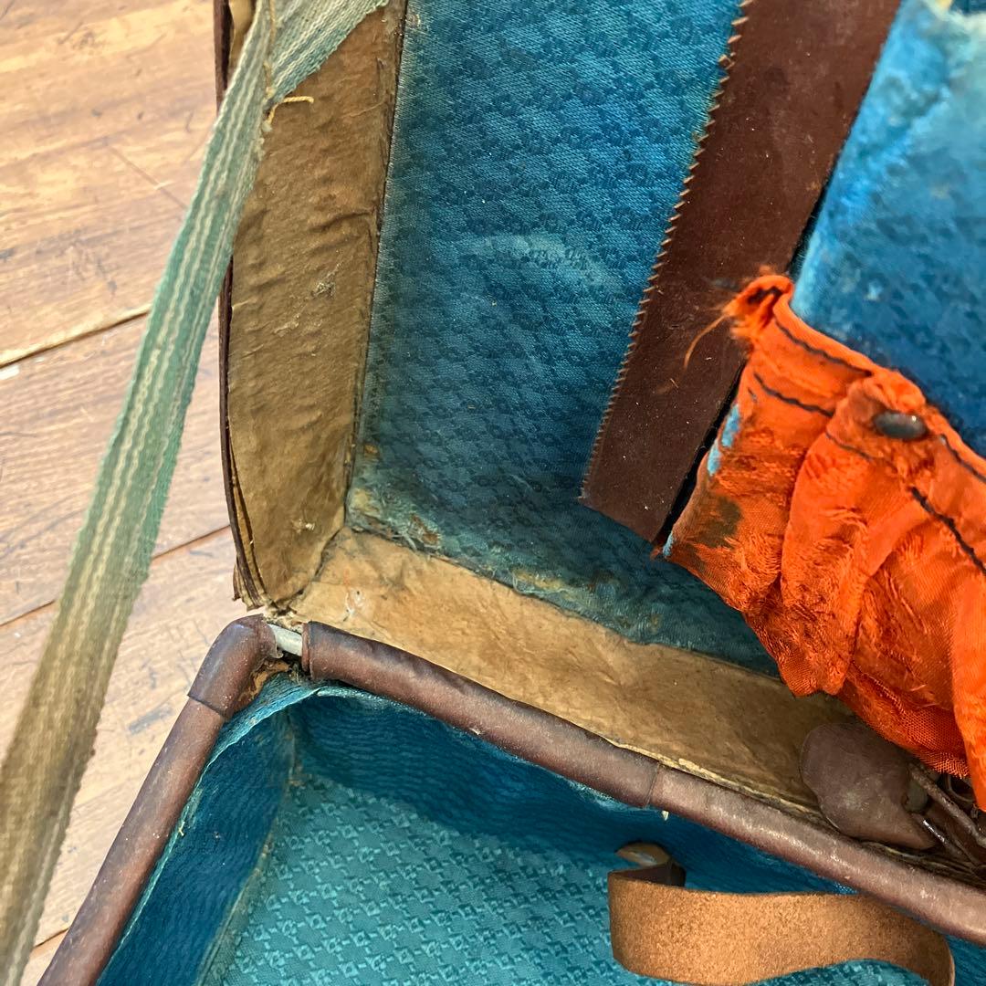 昭和レトロ アンティーク ヴィンテージ レザートランクケース スーツケース古道具