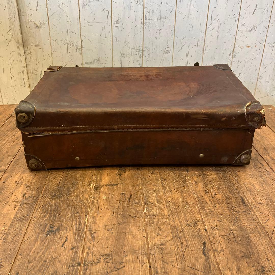 昭和レトロ アンティーク ヴィンテージ レザートランクケース スーツケース古道具