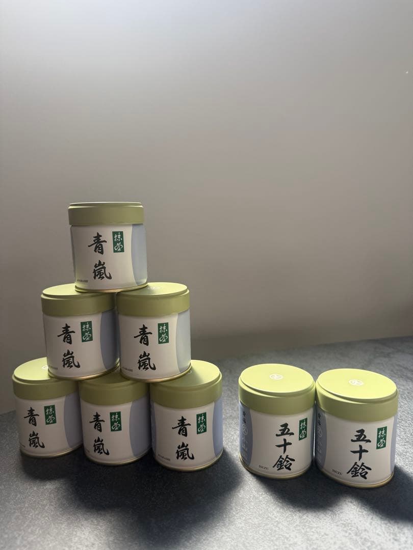 抹茶 40g缶　青嵐6缶、五十鈴2缶　宇治 緑茶 新品未開封　丸久小山園