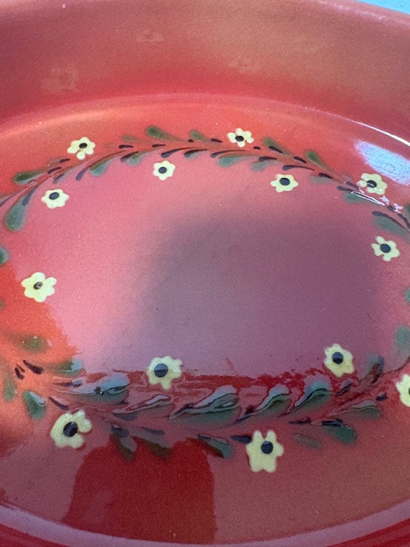 ポトゥリ・ダルザス オーバル グラタン皿 フランスアンティーク　アルザス産 陶器