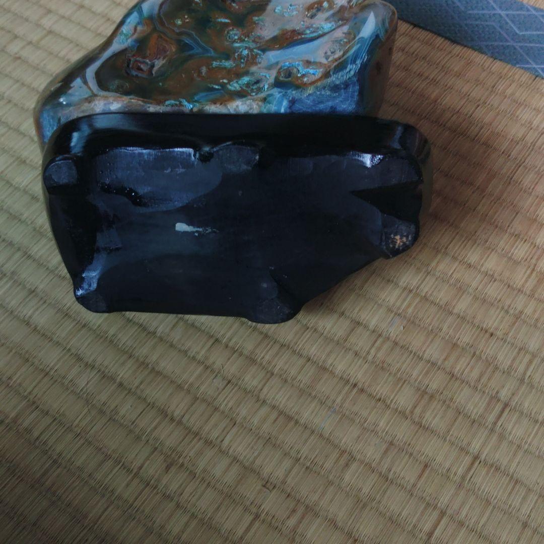 天然石 インテリア装飾 青 オレンジ