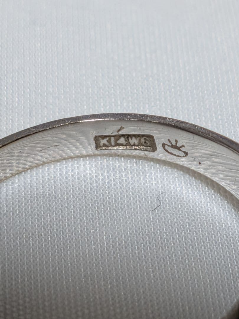 最終値下げ K14WG ホワイトゴールド 石付きリング 4g以上