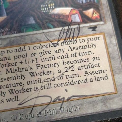 MTG　Mishra's Factory（ミシュラの工廠　春夏秋冬）一部サイン入