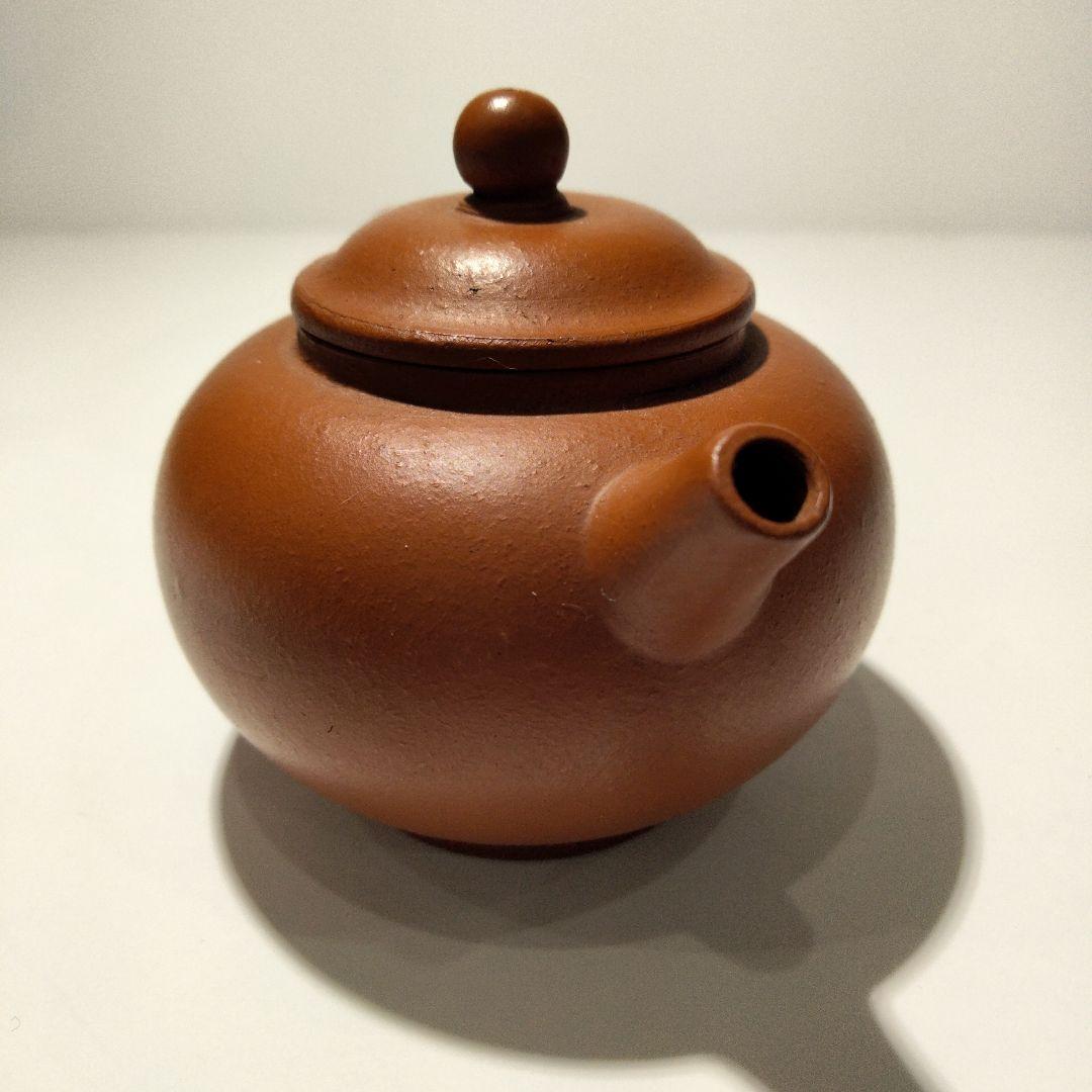 M156-5 逸公 朱泥 急須 茶注 煎茶 紫砂朱泥壷 朱泥急須　時代古作　D