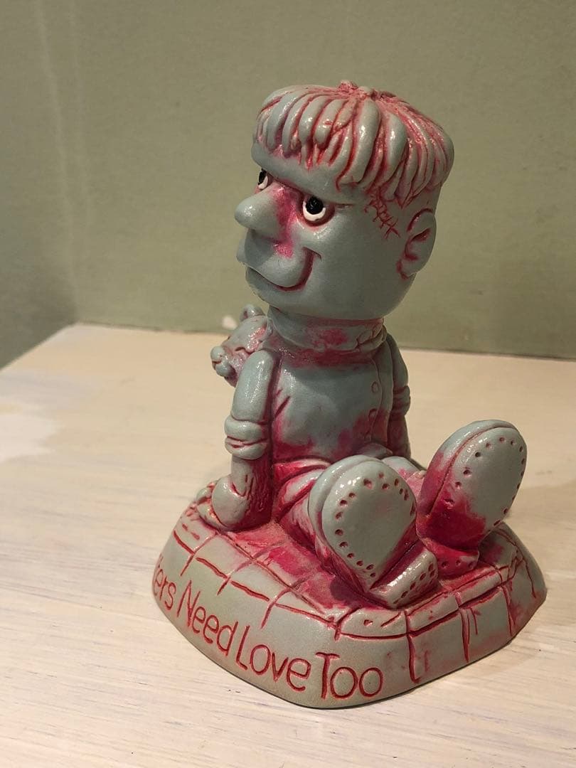 ビンテージ　メッセージドール　フランケンシュタイン　ホラー　モンスター　レトロ