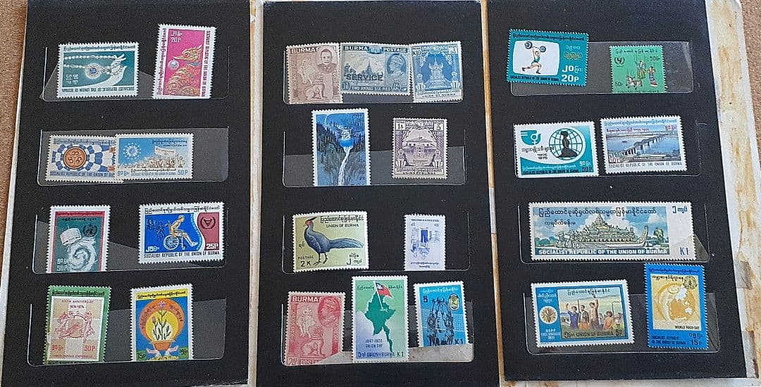 切手コレクション　タンザニア、ケニア、ウガンダ、ミャンマー等未使用・使用済混在