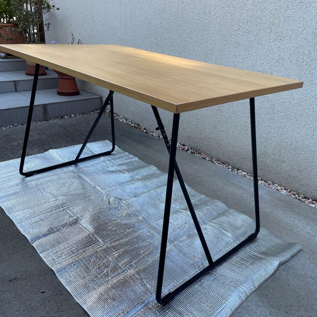 MUJI無印良品 折りたたみテーブル120cm オーク材/ダイニング/学習机