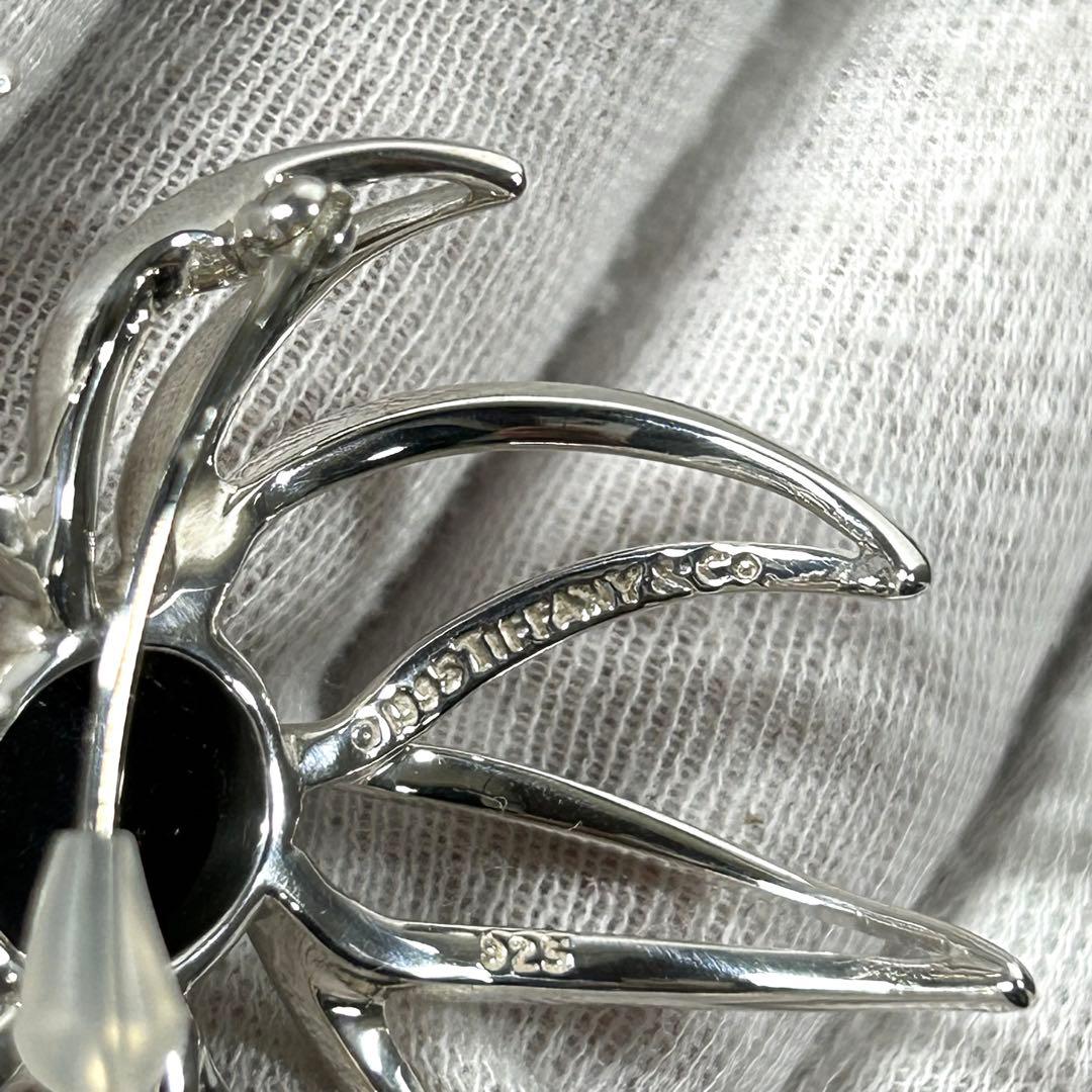 ティファニー ブローチ ファイヤーワークス シルバー925×オニキス 箱付き