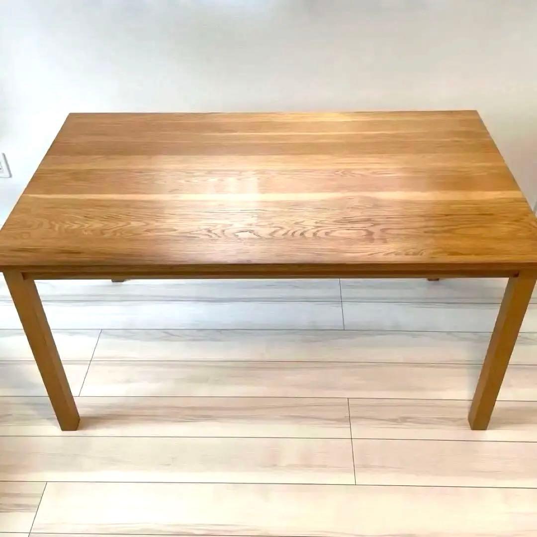 無印良品 無垢材ダイニングテーブル　オーク材　幅140cm