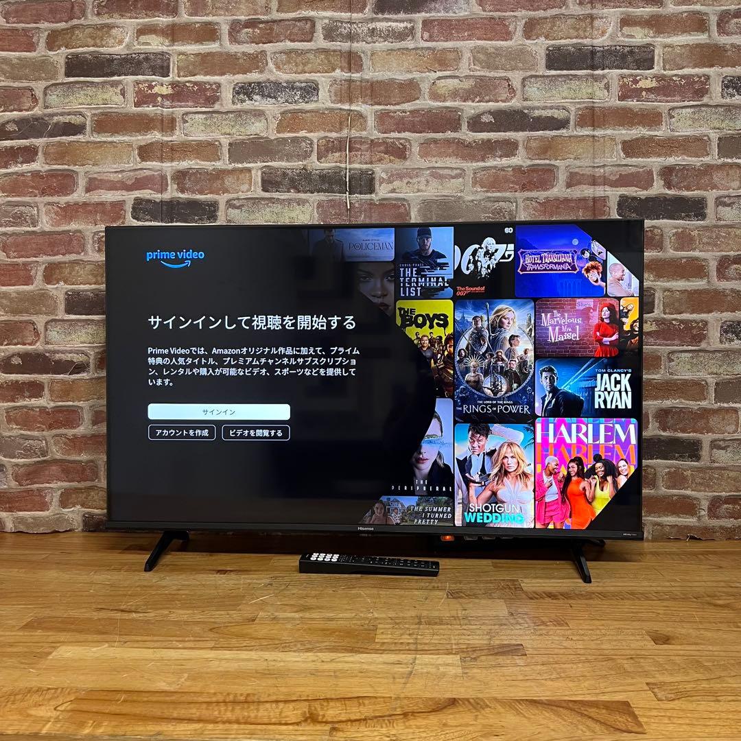 ハイセンス 43V型 4K 液晶テレビ 43A6K 動画アプリ搭載 保証書あり！