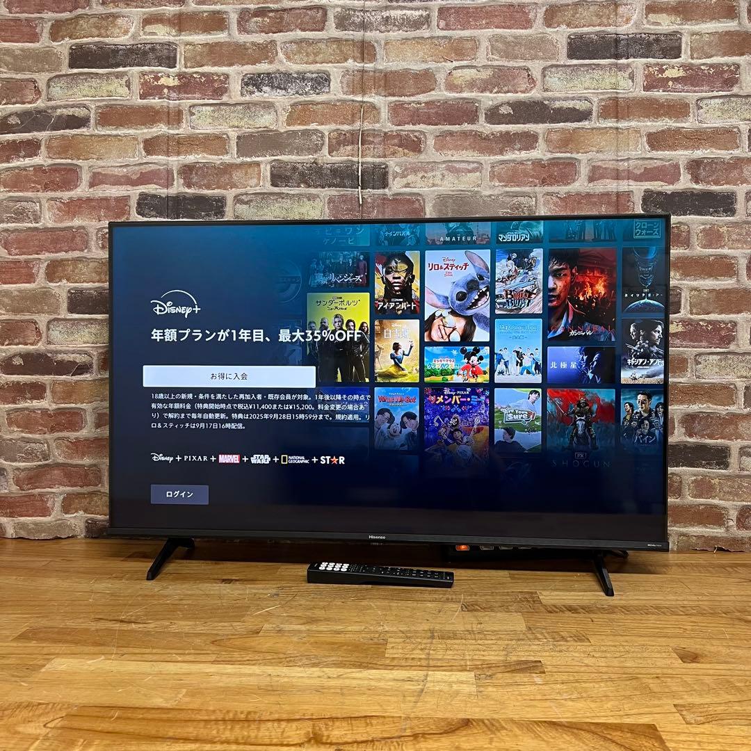 ハイセンス 43V型 4K 液晶テレビ 43A6K 動画アプリ搭載 保証書あり！