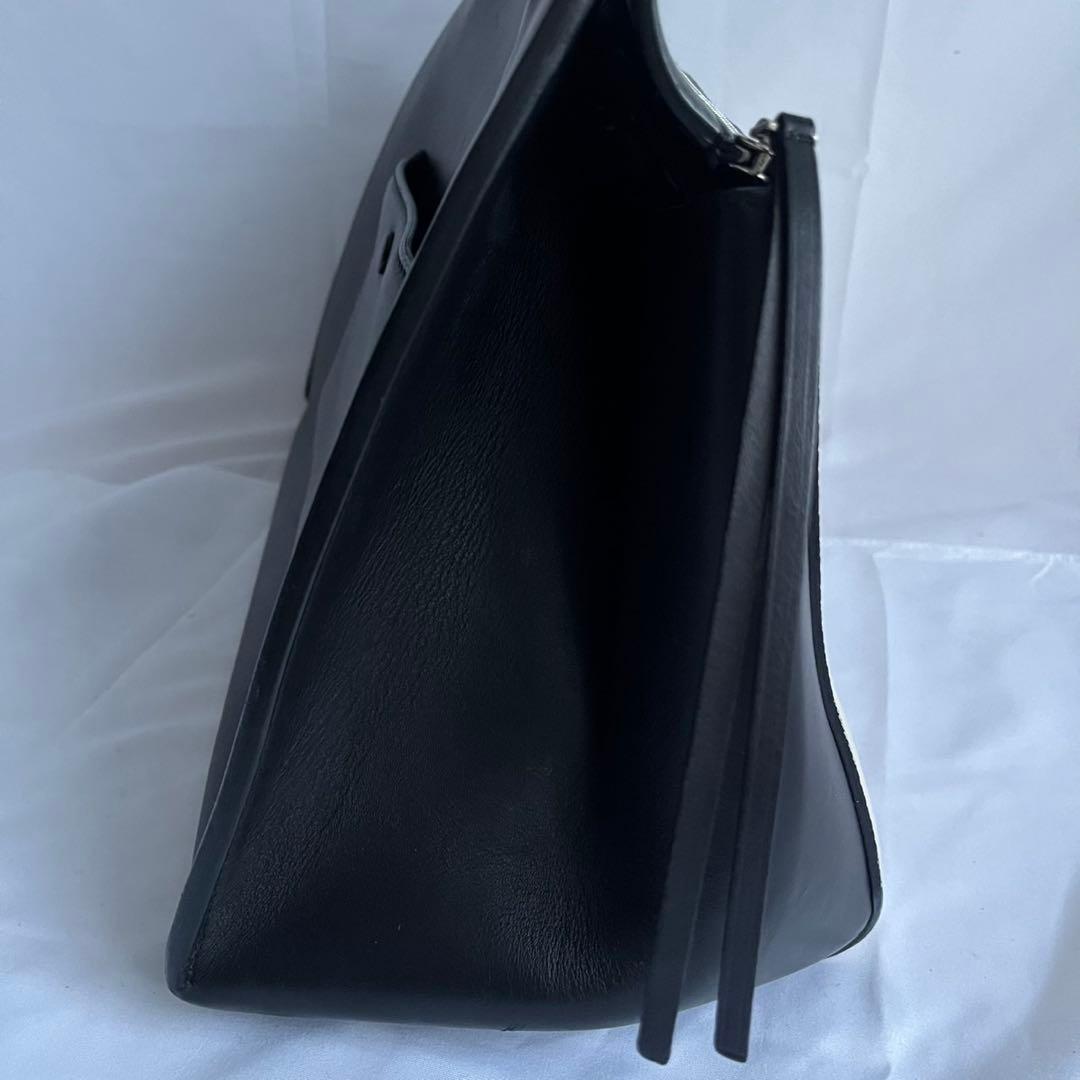 ✨極美品✨　CELINE エッジ　ハンドバッグ　バイカラー　レザー　ブラック