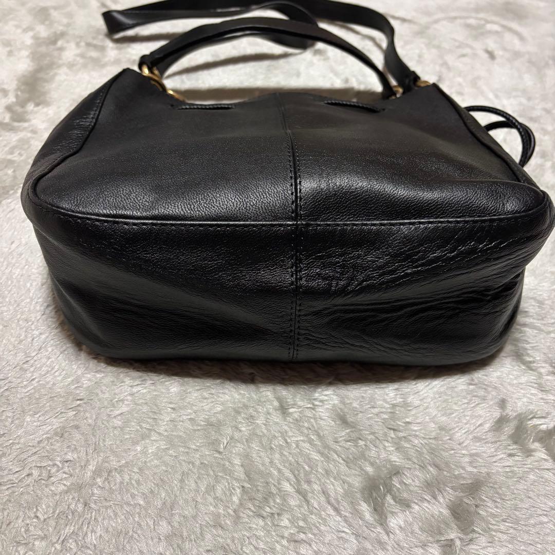 See By Chloe レザー 2way ショルダーバッグ ブラック×ゴールド