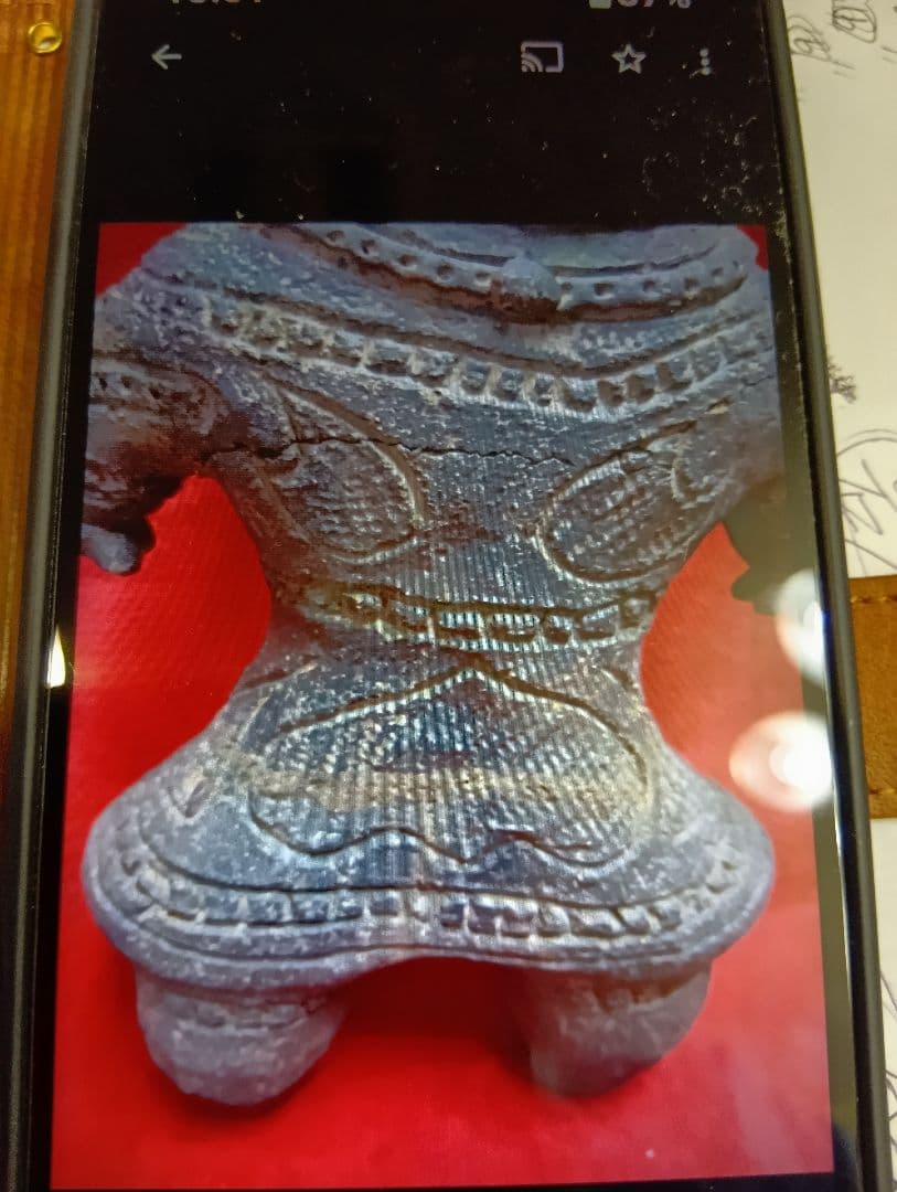 松⚫遮光器土偶　青森県出土(7-33)