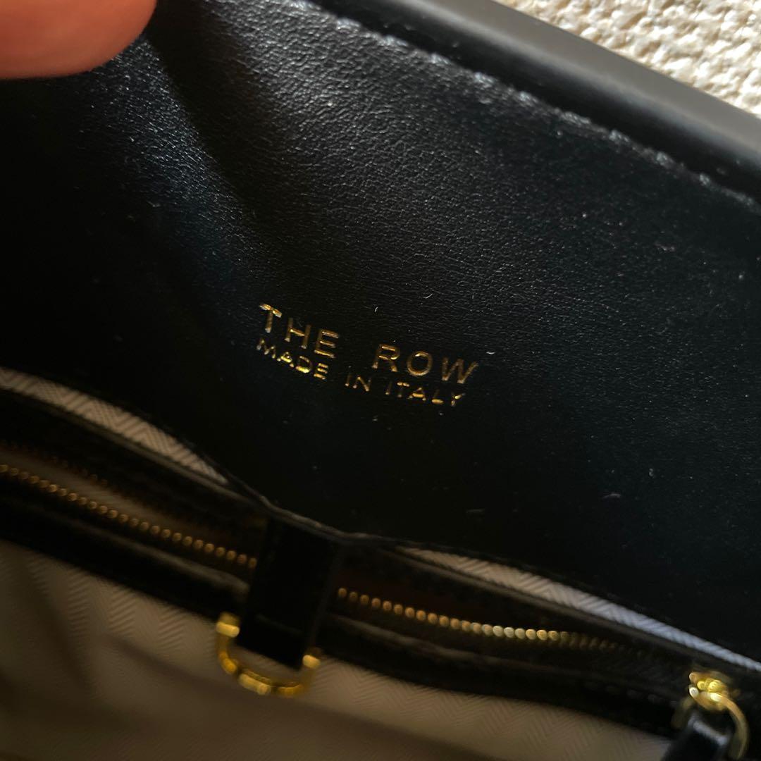 THE ROW 風ブラックレザーハンドバッグ