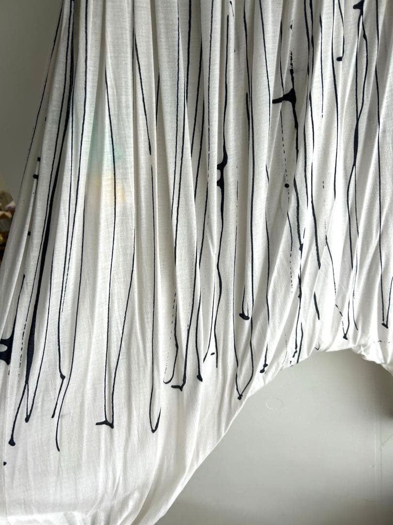 【クリーニング済】ミナペルホネン rain track サルエル 38 白