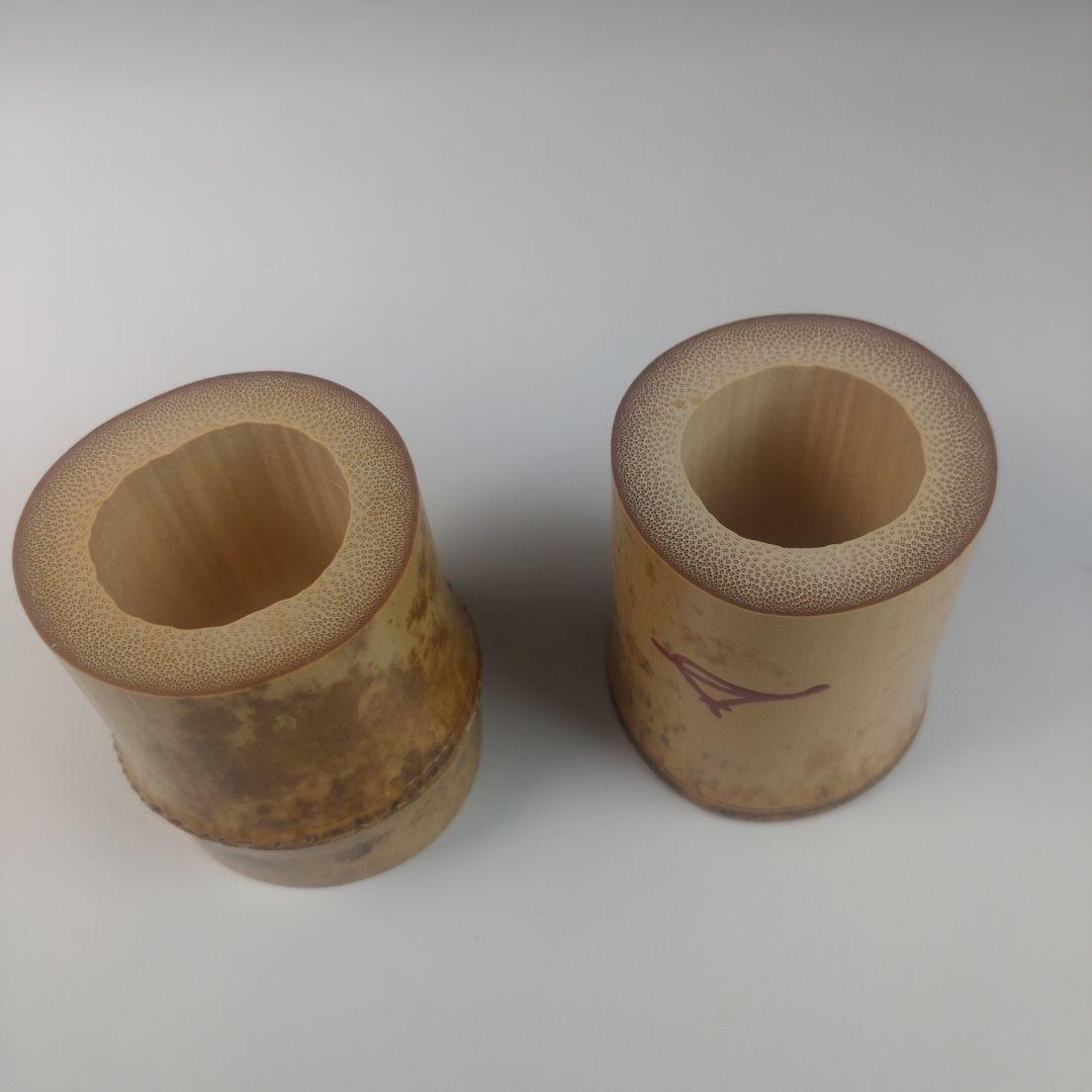 ウ22 蓋置　『吉田宗林　大徳寺　福本積應　極箱』『竹　蓋置一双』共箱　茶道具