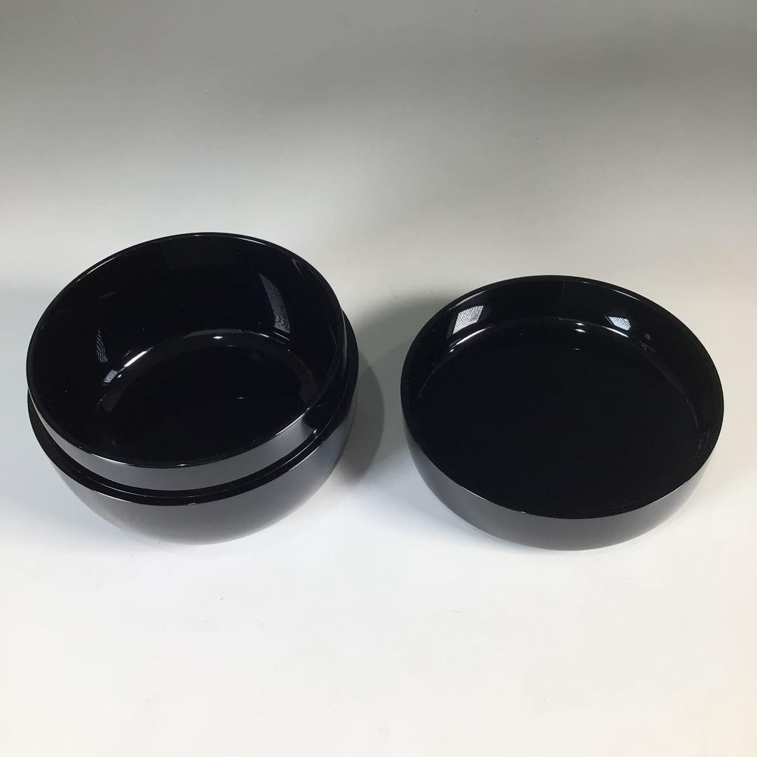 Ｎ４８５　棗　『塗師　照屋和那作』『真塗』『平棗』　共箱　茶道具