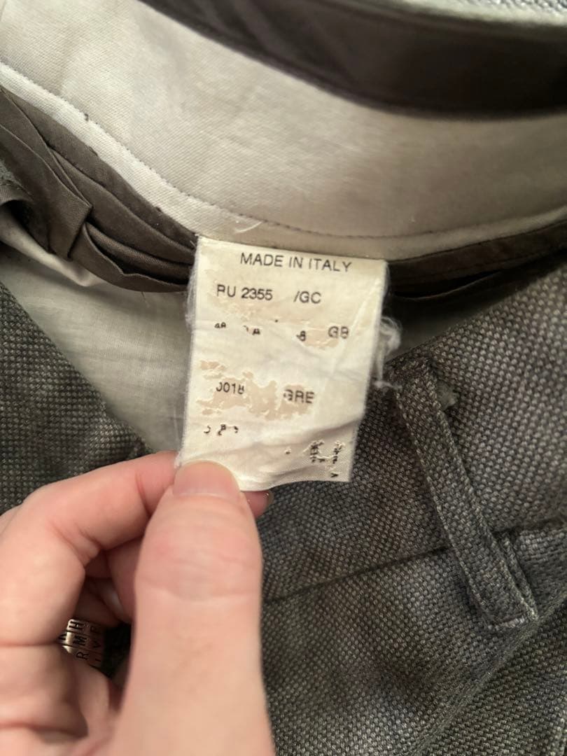 初期 RICK OWENS アーカイブ リネン サルエルパンツ グレー