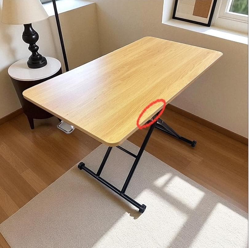 昇降テーブル 無段階 ガス圧 キャスター デスク テーブル 高さ調節
