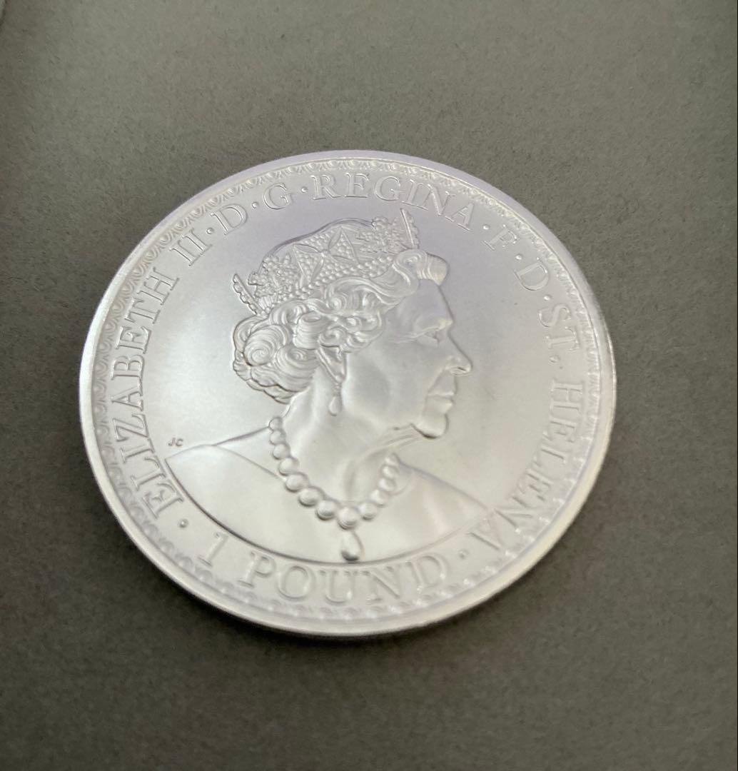 ウナとライオン　希少　2022年 新品 セントヘレナ　ウナとライオン　銀貨