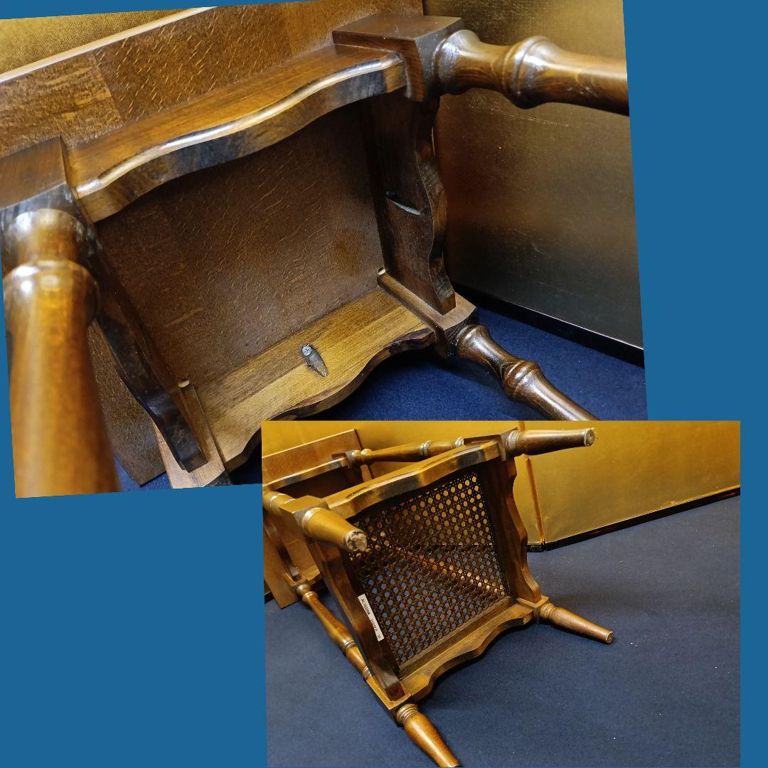 ドロンAM15 カリモク コロニアル 飾台 電話代 花台 昭和レトロ サイ