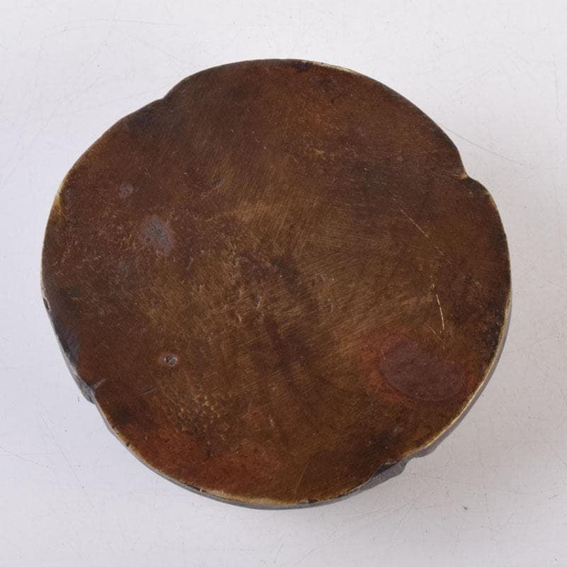 中国　古銅宣徳銅　唐草彫　水滴　時代箱　C　8473