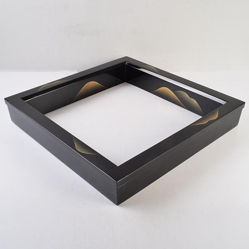 茶道具　蒔絵師　村田宗覚作　遠山蒔絵　炉縁　共箱　C　R9245B