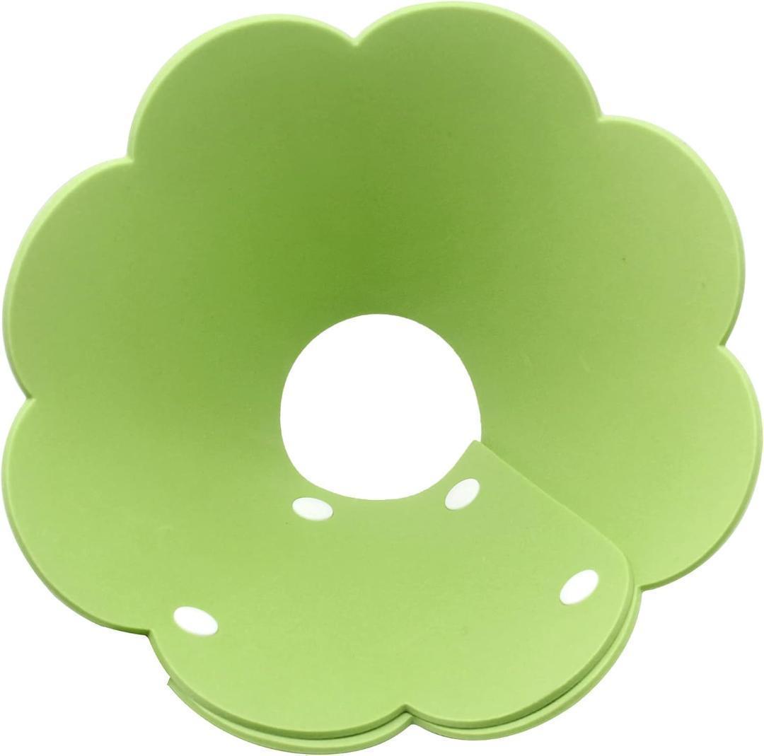 ☆xs エリザベスカラー 猫用 犬用 ソフト 傷舐め防止 グリーン