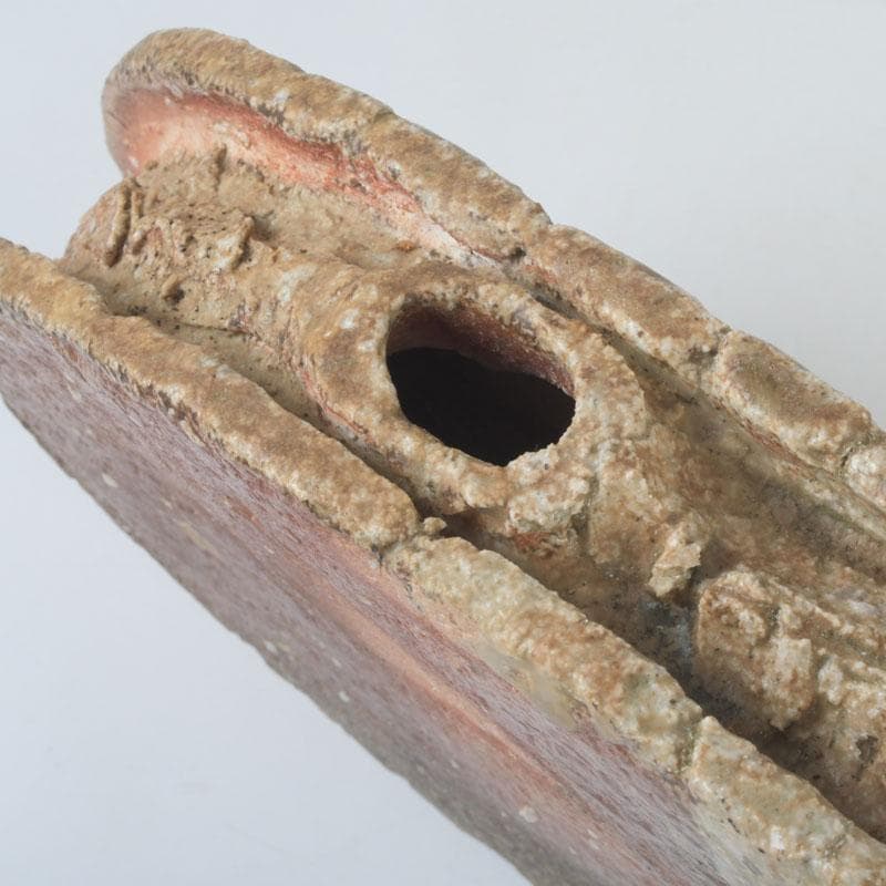 茶道具　信楽焼　奥田英山作　扁壷　花入　共布共箱　N　9811A