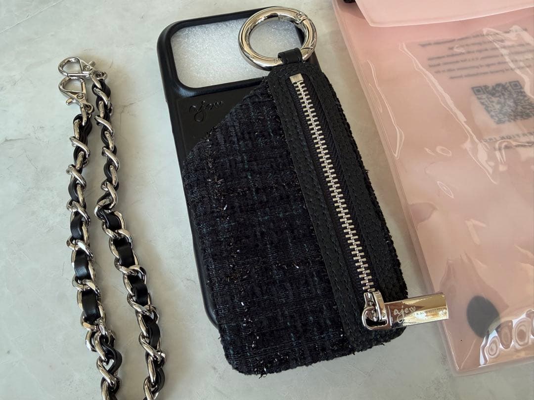 【新品未使用】ajew エジュー iPhone17pro ブラックツイード