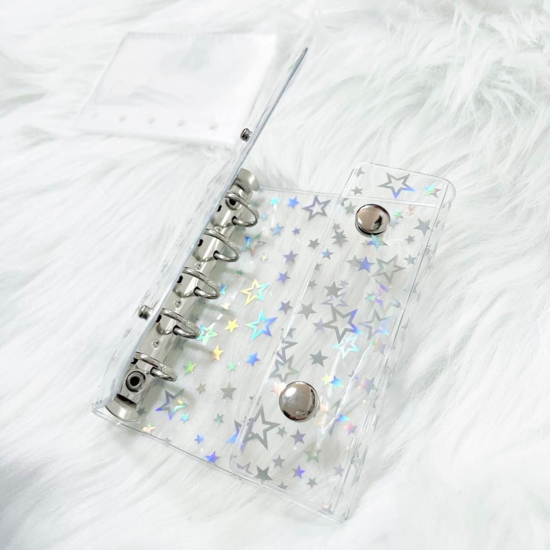 シール帳 バインダー キラキラ クリアバインダー コレクション 透明 シール