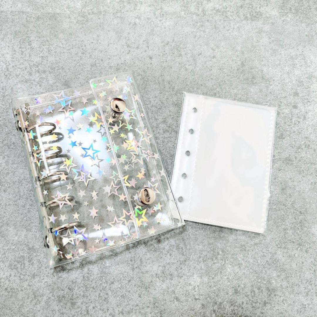 シール帳 バインダー キラキラ クリアバインダー コレクション 透明 シール