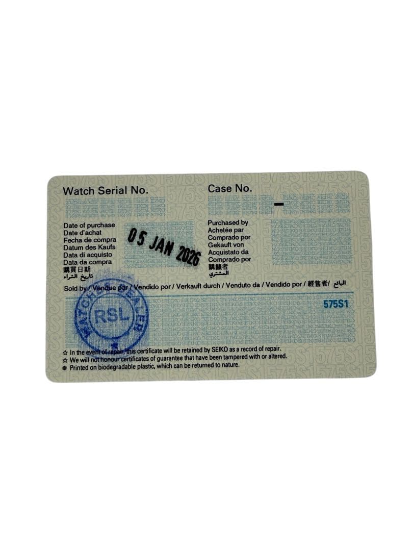 新品未使用 SEIKO SEIKO 5 フジワラヒロシ着用