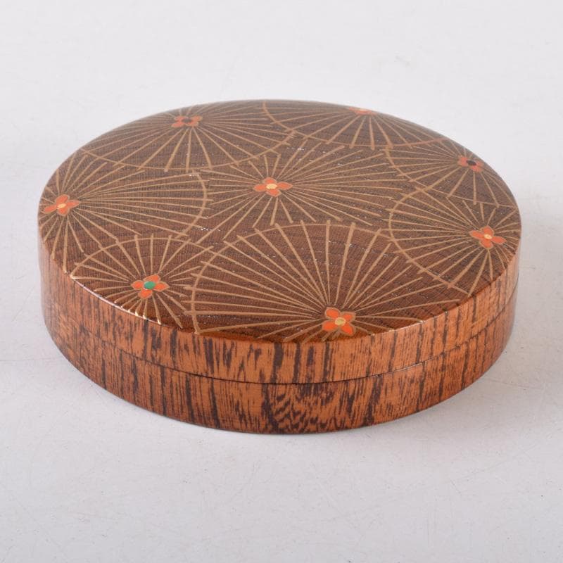 茶道具　蒔絵師　中林貴山作　傘寿蒔絵　香合　共箱　V　8124