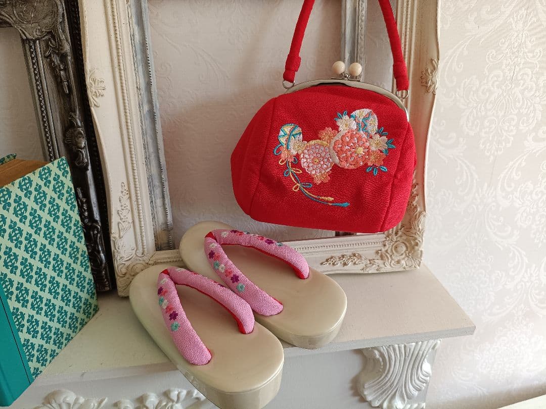 アンティークマゼンダピンクの着物にだらり帯☆七五三フルセット