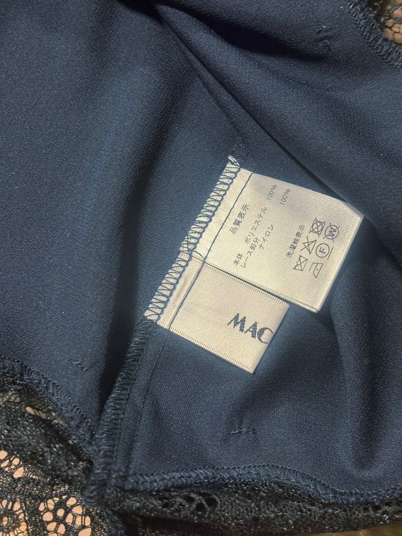 machatt レースサテンスカート　完売色ネイビー