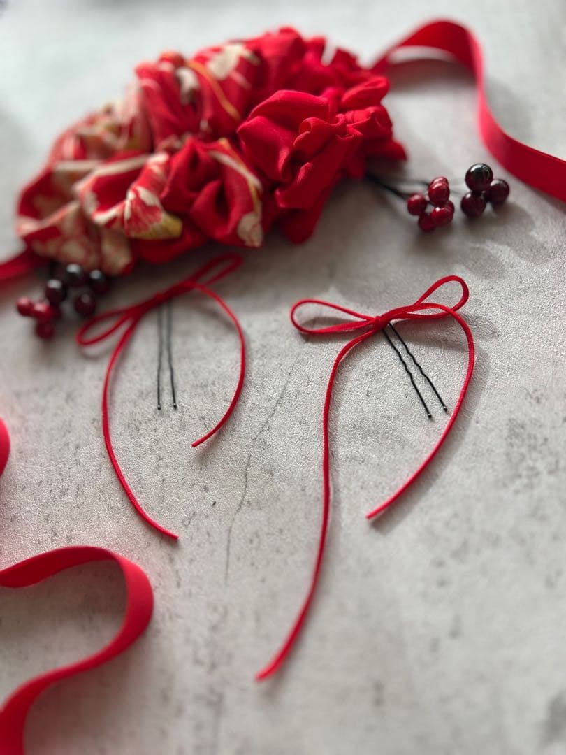 ゆ*う様 七五三　七五三髪飾り　ヘッドドレス　着物髪飾り　リメイク髪飾り　018