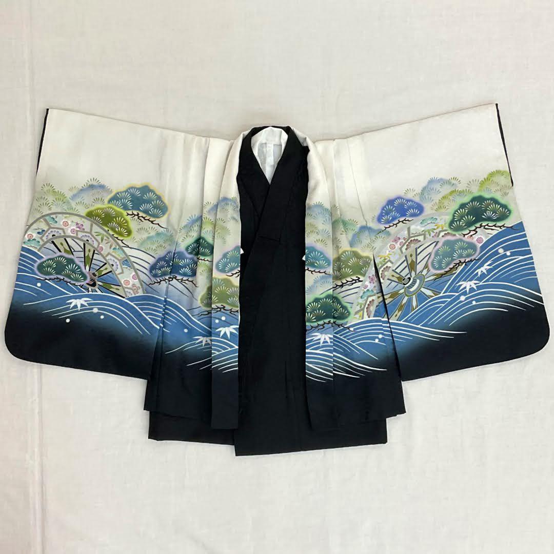 七五三 ３歳 男児 羽織・着物セット 43cm 男の子 レンタル処分品 男の子