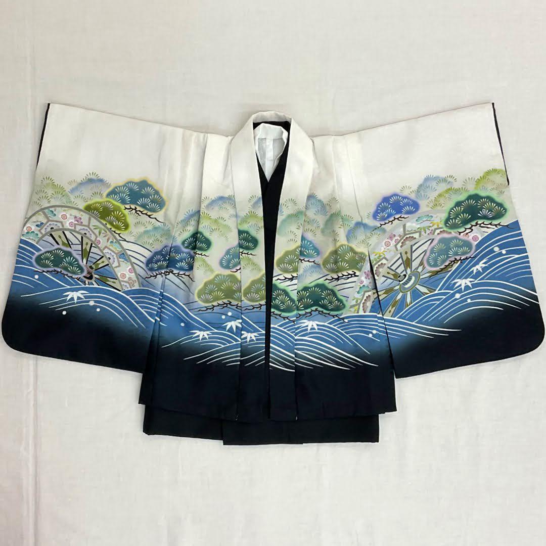 七五三 ３歳 男児 羽織・着物セット 43cm 男の子 レンタル処分品 男の子